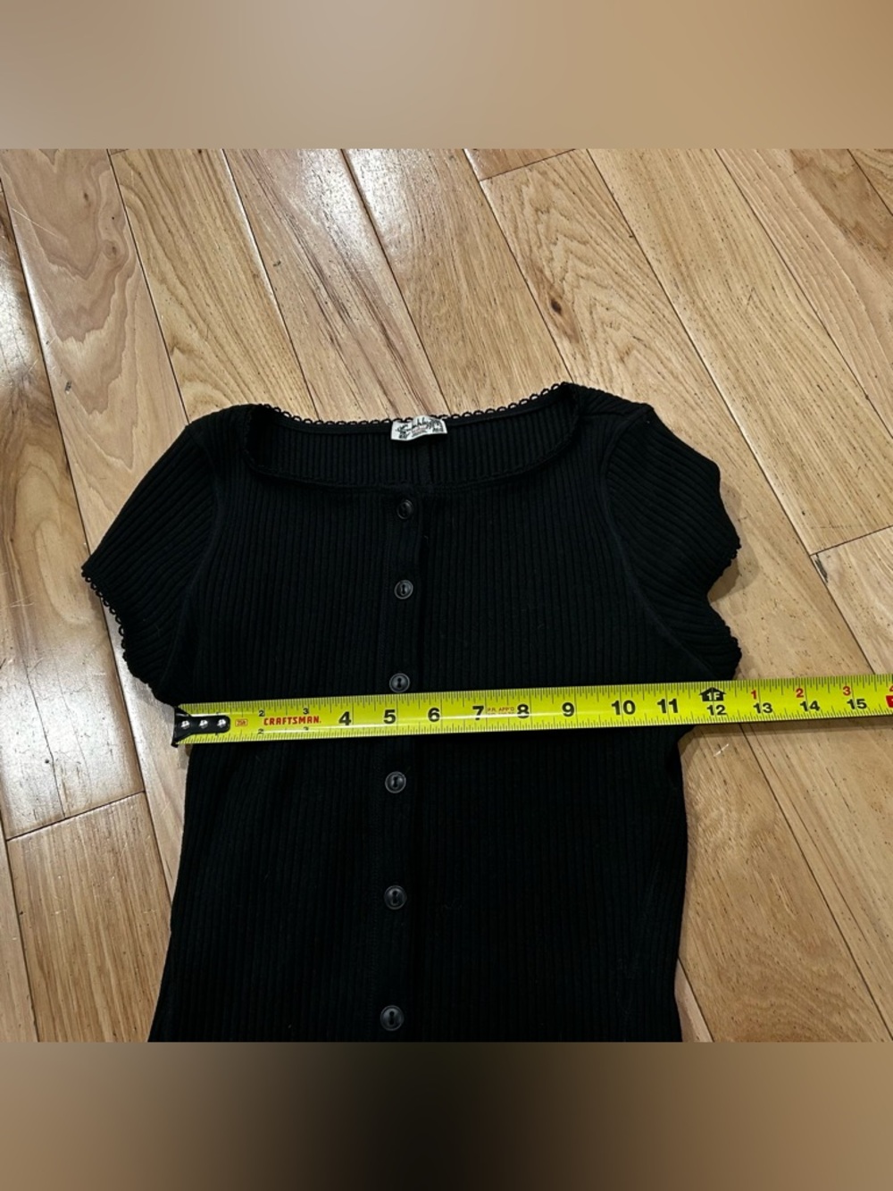 Intimately Free People Women’s Most Wanted Cardi Black Ribbed Knit Top - Size XS - Picture 5 of 6